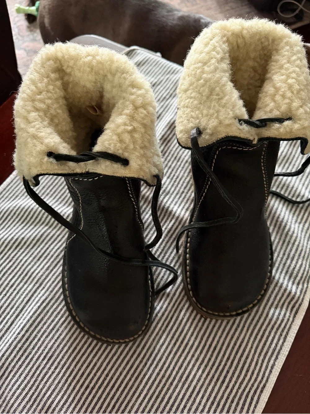 Duckfeet Århus Black Leather Wool Lined Boots EU 37 Danish